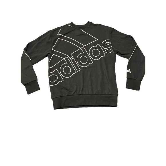 MENS ADIDAS BLACK LONG SLEEVE‎ SWEATSHIRT SIZE MEDIUM - Picture 1 of 11